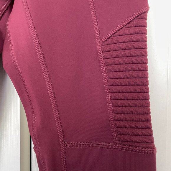 Motion365+ High-Waisted Moto Legging - Merlot XS - Picture 6 of 7